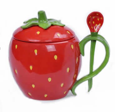 Ceramic Strawberry Style Water Cup mug