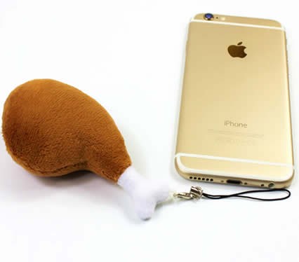 Chicken Leg Cell Phone Strap Key Chain