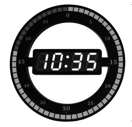  Circular Large LED Digital Wall Clock