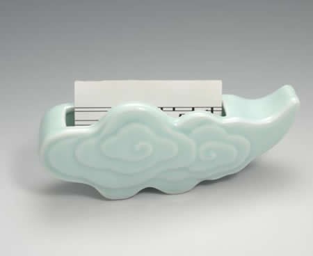 Clouds Business Name Card Holder Display Stand for Desk