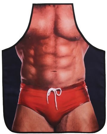 Comics Muscle Man Character Apron