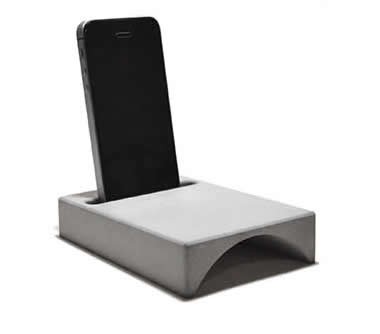 Concrete Speaker Sound Amplifier Stand Dock for SmartPhone