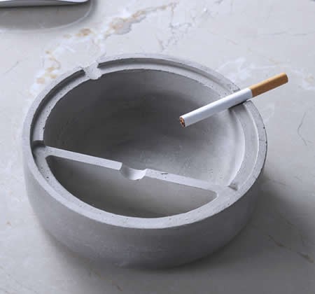 Concrete Cigar Cigarette Ashtray (2 compartments)