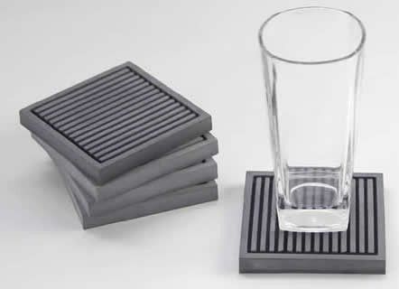  Set of 2 Concrete Coaster