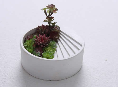 Concrete Flower pot Paperclip Holder Desk Accessory