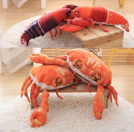 Crab Lobster Throw Pillow Back Cushion Pillow Plush Doll