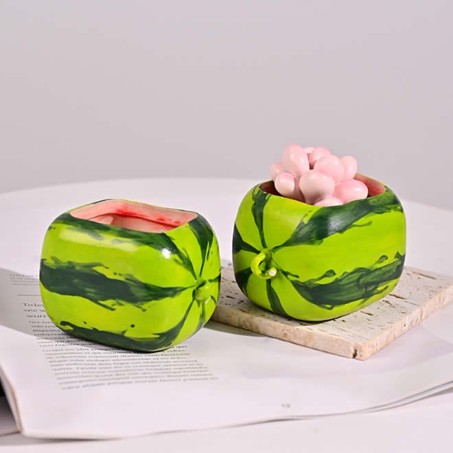Creative Watermelon Shaped Small Flower Pot