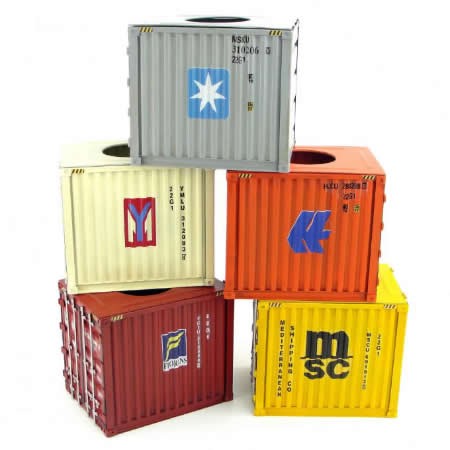 Cube Shipping Container Tissue Box