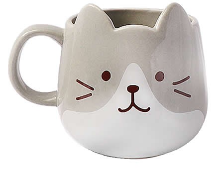 Cute Cat Ceramic Mug Funny Cat Shaped Cup 