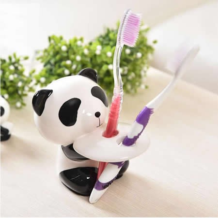Cute Ceramic Panda Toothbrush Holder