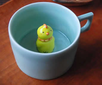 Cute Chicken Figurine Ceramic Coffee Cup
