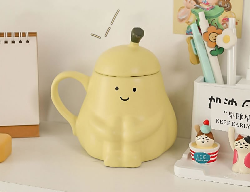 Cute Fruit Pear Hug Mug