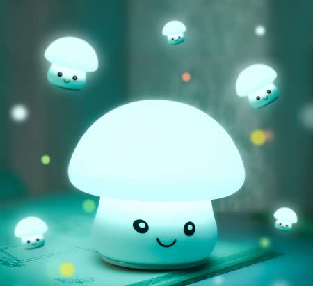 Cute Mushroom USB Rechargeable Children Night Light