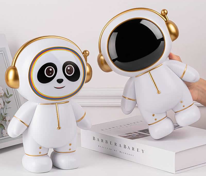 Cute Panda Astronaut Plastic Piggy Bank