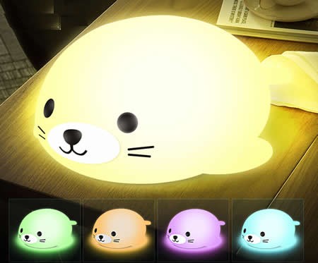 Cute Seal USB Rechargeable Children Night Light