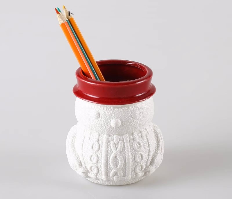 Cute Snowman Design Office Pen Holder