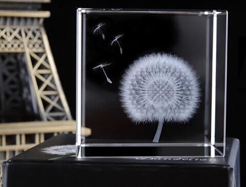 Dandelion Crystal Cube