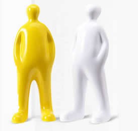 Decorative Small Humanoid Sculpture 