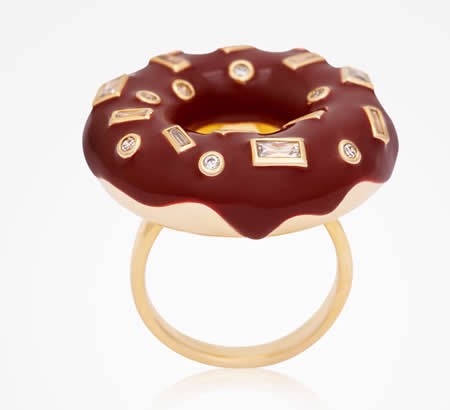 Donut Shaped Ring,Brown