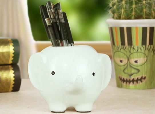 Elephant Shaped Pen Holder