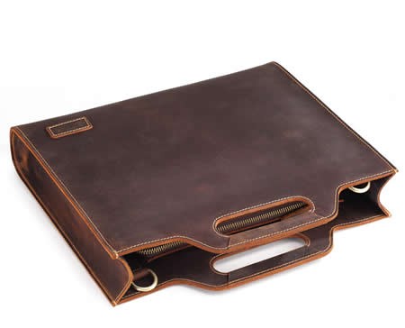 Fashion Genuine Briefcase Shoulder Laptop Business Bag for Men