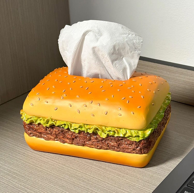 Fun Hamburger Tissue Box, Home & Shop Table Decoration