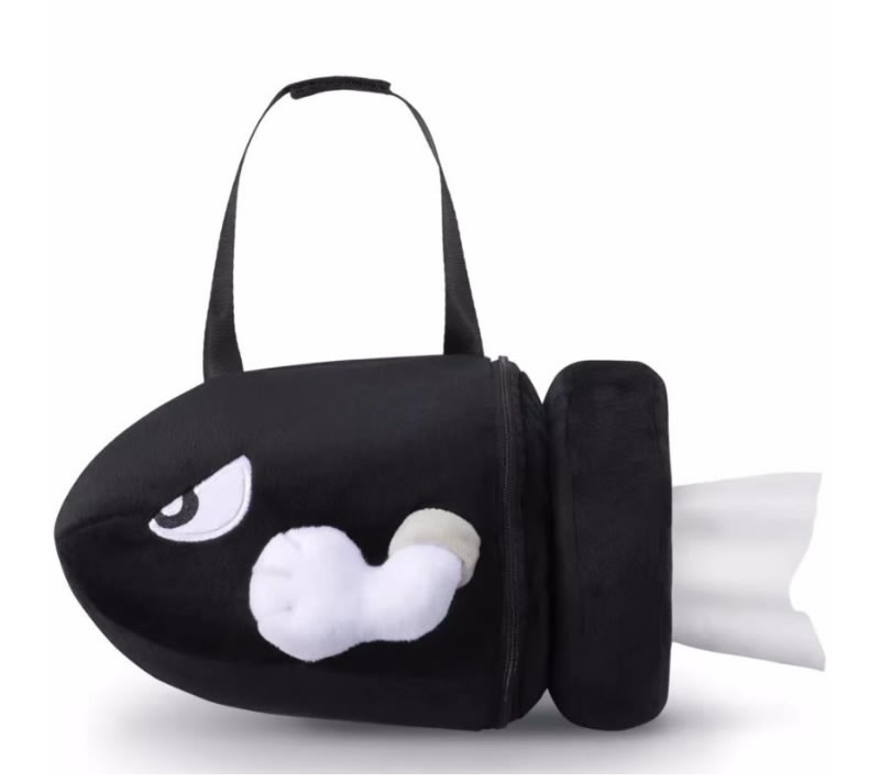 Funny Black Rocket Plush Tissue Box