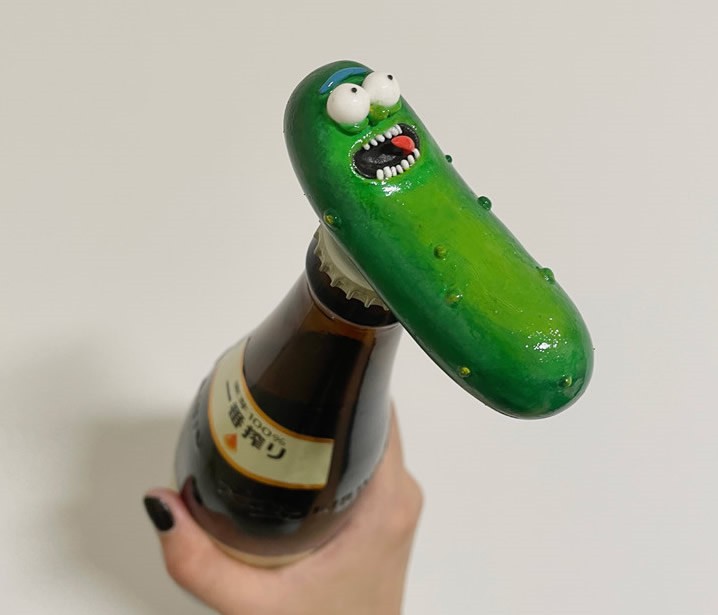 Funny Green Bug Fridge Magnet with Bottle Opener