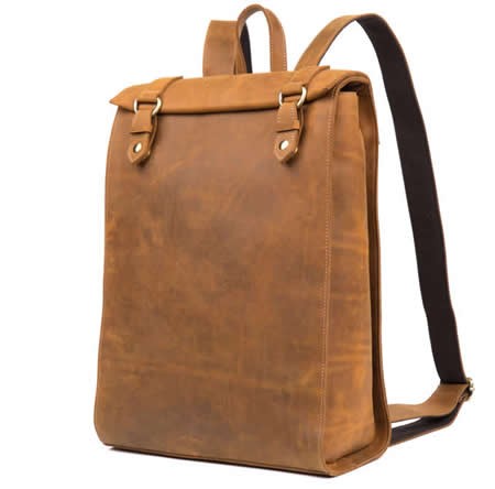Handmade Genuine Leather Backpack  15"Laptop School College Bag 