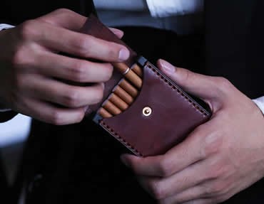 Genuine Leather Cigarette Case