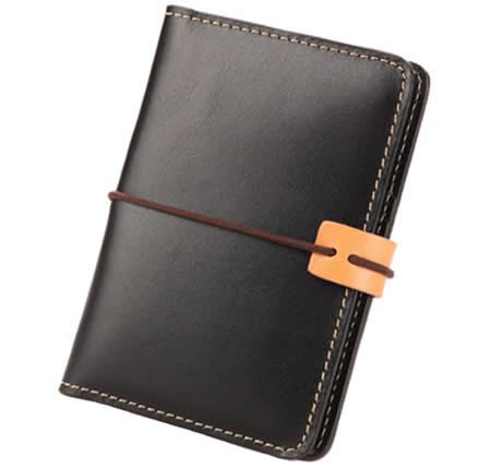 Genuine Leather RFID Blocking Passport Holder Travel Bifold Wallet 