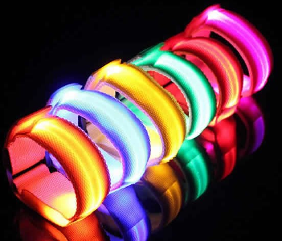 2pcs Reflective LED Running Armband Bracelet Safety Belt