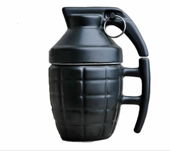 Grenade Shaped Ceramic Mug