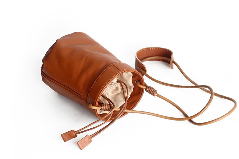 Handcrafted Leather Cylinder Shoulder Bag