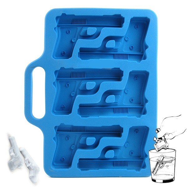 Handgun-Shaped Ice-Cube Tray