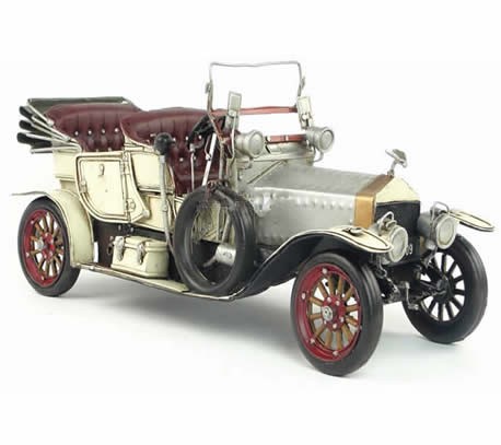 Handmade Antique Model Kit Car-1909 Rolls Royce Classic Cars Cabrio