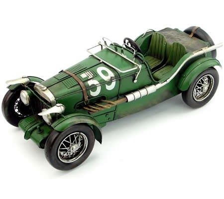 Handmade Antique Model Kit Car 1934 MG K3 Magnette Race Car