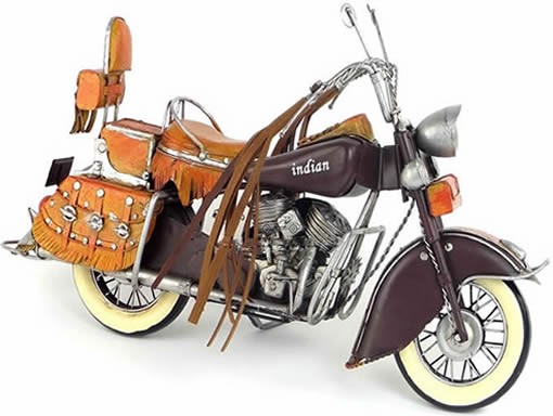 Handmade Antique Model Kit Motorcycle-1943 US Indian Motorcycle