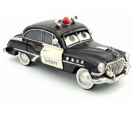 Handmade Antique Model Kit Car - Cartoon Police Car