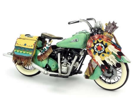 Handmade Antique Model Kit Motorcycle-1953 Harley Motorcycle