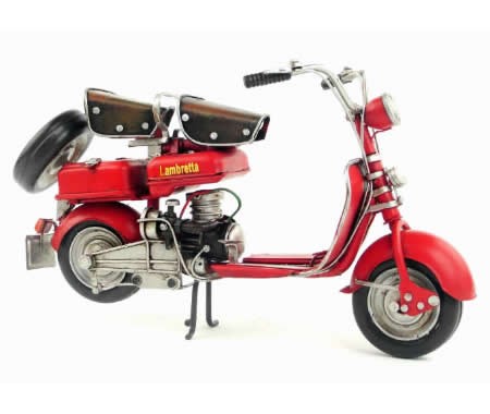 Handmade Antique Model Kit Motorcycle-1954 Lambretta  Motor Scooter