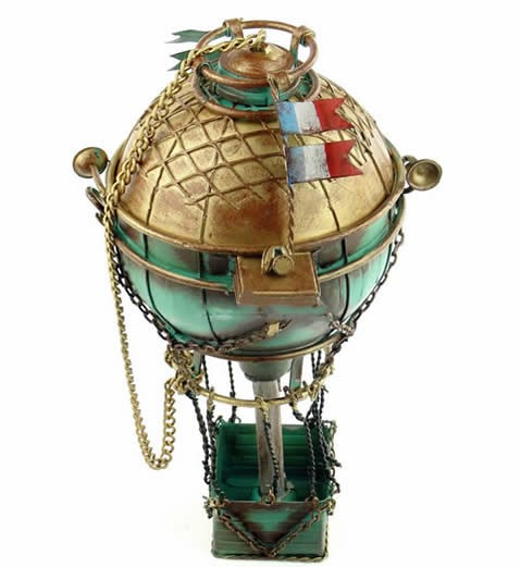 Handmade Antique Tin Model Other-18th Century France Hot Air Balloon