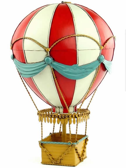 Handmade Antique Tin Model Other-19th Century Europe Hot Air Balloon
