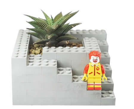 Handmade Concrete Lego Style Succulent Planter / Plant Pot / Flower Pot