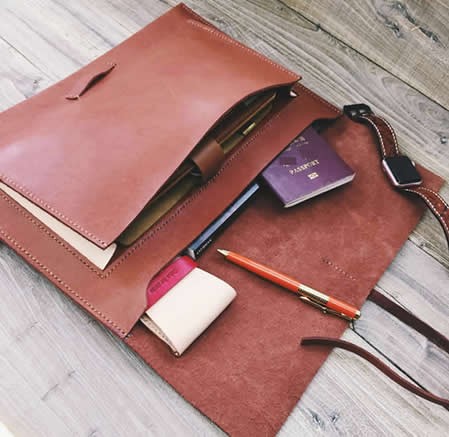 Handmade Genuine Leather Macbook Case Sleeve Portfolio