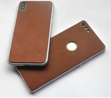 Handmade Genuine Leather Protective Skin Phone Back Shell for iPhone XS Max/XS/XR/X