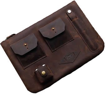 Handmade Genuine Leather iPad pro 12.9"  Travel Organizer Business Portfolio