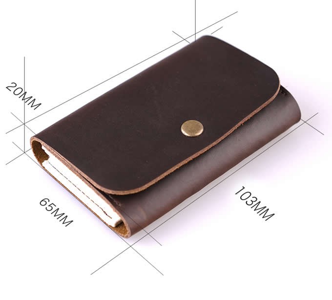 Handmade Leather Coin Purse Wallet Credit Card Holder Business Card Holder