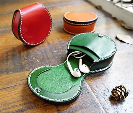 Handmade Leather Earphone Case