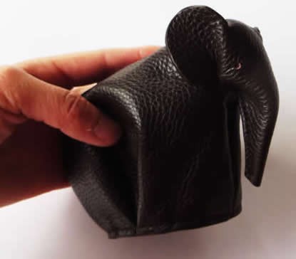 Handmade Leather Elephant Shaped Coin Purse